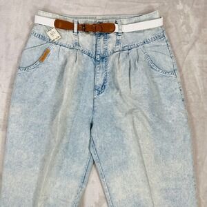 P.S. Gitano Women's 16 Long Acid Wash High Waiste Pleated Jeans NWOT Vtg 90s Y2K